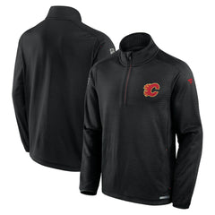 Calgary Flames Fanatics Authentic Pro Rink Quarter-Zip Top - Black Tops