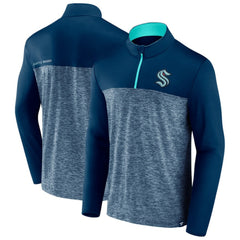 Seattle Kraken Fanatics Iconic Defender Quarter-Zip Jacket - Deep Sea Blue Jackets
