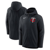 Minnesota Twins Authentic Collection Player Therma Full-Zip Hoodie Black