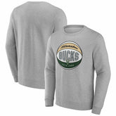 Milwaukee Bucks True Classics Hard Color Fleece Pullover Sweatshirt - Gray sale