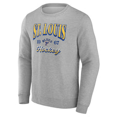 Fanatics St. Louis Blues Gray Nimbus Fleece Pullover Sweatshirt Sweatshirts