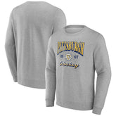 Fanatics Pittsburgh Penguins Gray Nimbus Fleece Pullover Sweatshirt Sweatshirts