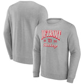 Fanatics Detroit Red Wings Gray Nimbus Fleece Pullover Sweatshirt Sweatshirts