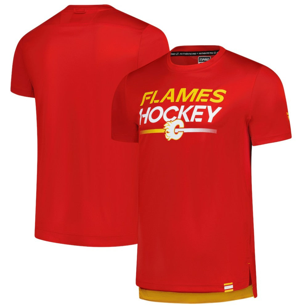 Calgary Flames Fanatics Authentic Pro Tech T-Shirt - Red T-shirts
