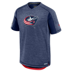 Columbus Blue Jackets Fanatics Authentic Pro Rink Performance T-Shirt - Heather Navy T-shirts