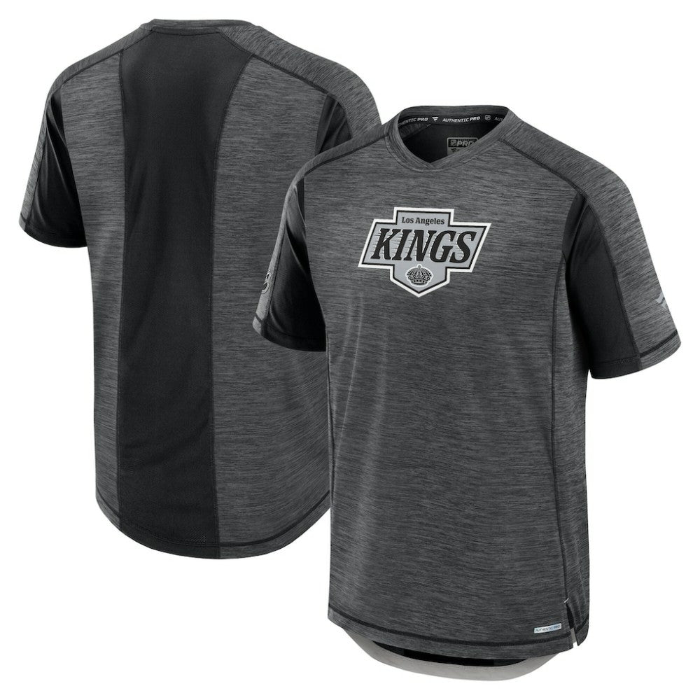 Los Angeles Kings Fanatics Authentic Pro Rink Performance T-Shirt - Heather Charcoal T-shirts
