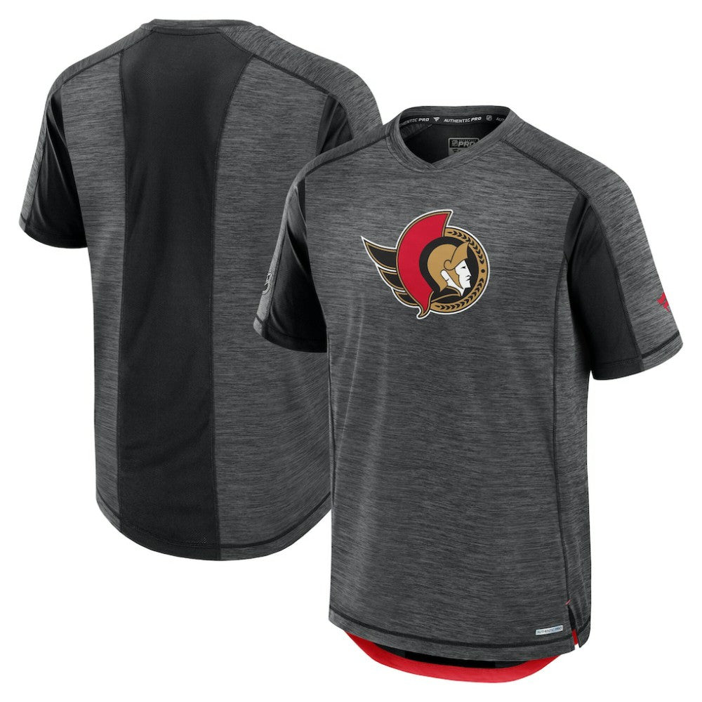 Ottawa Senators Fanatics Authentic Pro Rink Performance T-Shirt - Heather Charcoal T-shirts