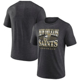 New Orleans Saints Extreme Tackle Tri-Blend T-Shirt - Heather Charcoal sale
