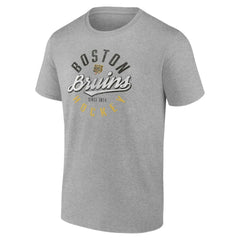 Boston Bruins Fanatics Emblem T-Shirt - Gray T-shirts