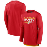 Calgary Flames Fanatics Authentic Pro Tech Long Sleeve T-Shirt - Red T-shirts
