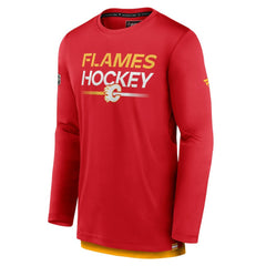 Calgary Flames Fanatics Authentic Pro Tech Long Sleeve T-Shirt - Red T-shirts