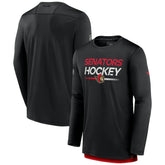 Ottawa Senators Fanatics Authentic Pro Tech Long Sleeve T-Shirt - Black T-shirts