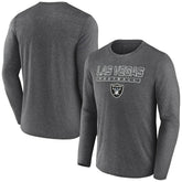 Las Vegas Raiders Fundamentals Long Sleeve T-Shirt - Heather Charcoal cheap