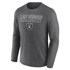 Las Vegas Raiders Fundamentals Long Sleeve T-Shirt - Heather Charcoal cheap