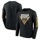 Boston Bruins Fanatics Headline Long Sleeve T-Shirt - Black T-shirts