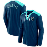 Seattle Kraken Fanatics Iconic Exclusive Long Sleeve T-Shirt - Deep Sea Blue T-shirts