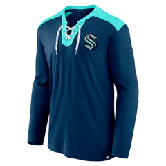 Seattle Kraken Fanatics Iconic Exclusive Long Sleeve T-Shirt - Deep Sea Blue T-shirts