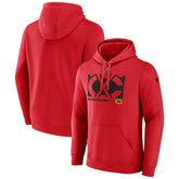 Chicago Blackhawks Fanatics Fleece Pullover Hoodie - Red Hoodies