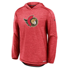 Ottawa Senators Fanatics Authentic Pro Rink Pullover Hoodie - Heather Red Hoodies
