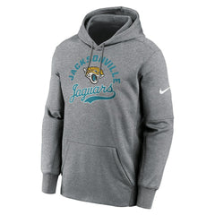 Jacksonville Jaguars Performance Fleece Pullover Hoodie - Heather Gray for sale