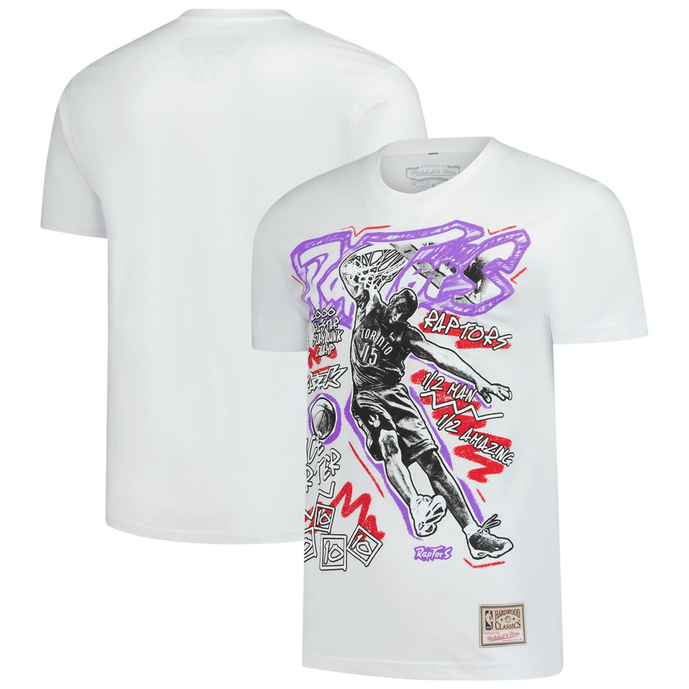 Vince Carter Toronto Raptors Hardwood Classics Chalked Up T-Shirt - White online