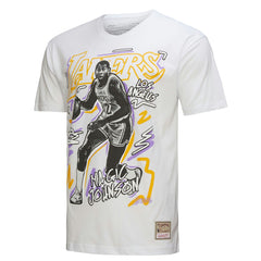 Magic Johnson Los Angeles Lakers Hardwood Classics Chalked Up T-Shirt - White shop
