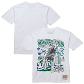 Dirk Nowitzki Dallas Mavericks Hardwood Classics Chalked Up T-Shirt sale - White shop