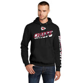Kansas City Chiefs Starter Wordmark Logo Pullover Hoodie - Black on sale
