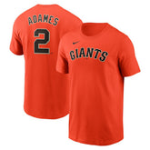 Willy Adames San Francisco Giants Fuse Name & Number T-Shirt Orange