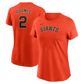 Willy Adames San Francisco Giants Women's Cooperstown Collection Fuse Name & Number T-Shirt Orange