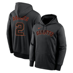 Willy Adames San Francisco Giants Name & Number Performance Pullover Hoodie Black