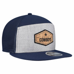 Dallas Cowboys New Era Cork Split Panel 9FIFTY Trucker Snapback Hat - Gray/Navy for sale