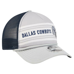 Dallas Cowboys New Era Linear A-Frame 9FORTY Adjustable Hat - Silver/Navy online