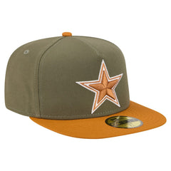 Dallas Cowboys New Era 2-Tone Color Pack A-Frame 59FIFTY Fitted Hat - Olive/Brown cheap