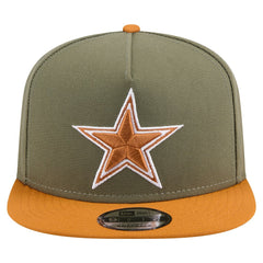 Dallas Cowboys New Era Two-Tone A-Frame 9FIFTY Snapback Hat - Olive/Brown sale
