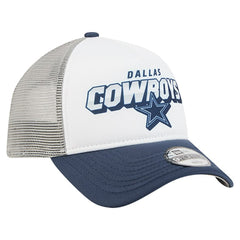 Dallas Cowboys New Era Youth Streak 9FORTY A-Frame Adjustable Hat - White/Navy cheap
