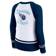 Tennessee Titans WEAR by Erin Andrews Women's Colorblock Raglan Sweater - White/Navy online