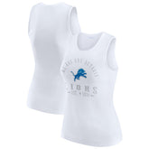 Detroit Lions WEAR by Erin Andrews Women's Ribbed Graphic Tank Top - White on sale