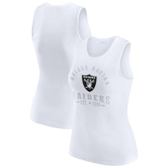 Las Vegas Raiders WEAR by Erin Andrews Women's Ribbed Graphic Tank Top - White outlet