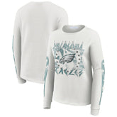 Philadelphia Eagles WEAR by Erin Andrews Women's Graphic Waffle Long-Sleeve T-Shirt - White online