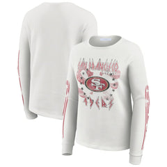 San Francisco 49ers WEAR by Erin Andrews Women's Graphic Waffle Long-Sleeve T-Shirt - White outlet