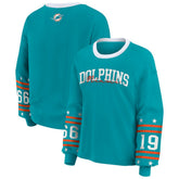 Miami Dolphins WEAR by Erin Andrews Women's Sport Long-Sleeve T-Shirt - Aqua outlet