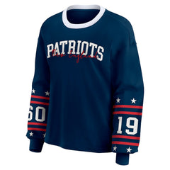 New England Patriots WEAR by Erin Andrews Women's Sport Long-Sleeve T-Shirt - Navy online