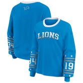 Detroit Lions WEAR by Erin Andrews Women's Sport Long-Sleeve T-Shirt - Blue cheap