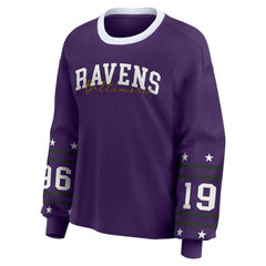 Baltimore Ravens WEAR by Erin Andrews Women's Sport Long-Sleeve T-Shirt - Purple cheap