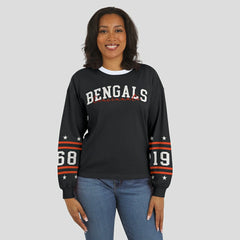 Cincinnati Bengals WEAR by Erin Andrews Women's Sport Long-Sleeve T-Shirt - Black sale