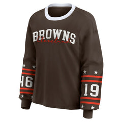 Cleveland Browns WEAR by Erin Andrews Women's Sport Long-Sleeve T-Shirt - Brown online