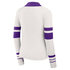 Minnesota Vikings WEAR by Erin Andrews Women's Ribbed Henley Polo Sweater - White cheap