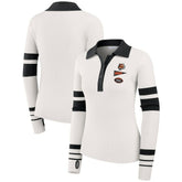 Cincinnati Bengals WEAR by Erin Andrews Women's Ribbed Henley Polo Sweater - White sale