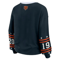 Chicago Bears WEAR by Erin Andrews Women's Plus Size Sport Long-Sleeve T-Shirt - Navy on sale
